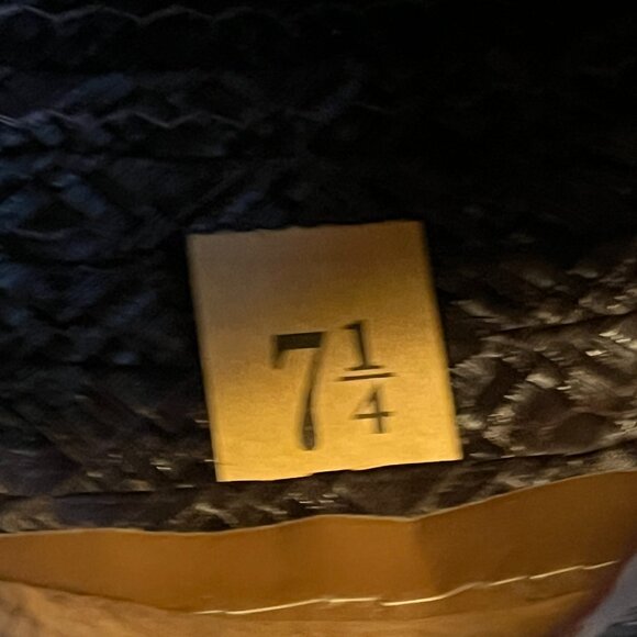 VINTAGE WORMSER MACORA STRAW HAT, 7 1/4 Brown, Rolled Brim, Floral Band New York - Picture 4 of 13